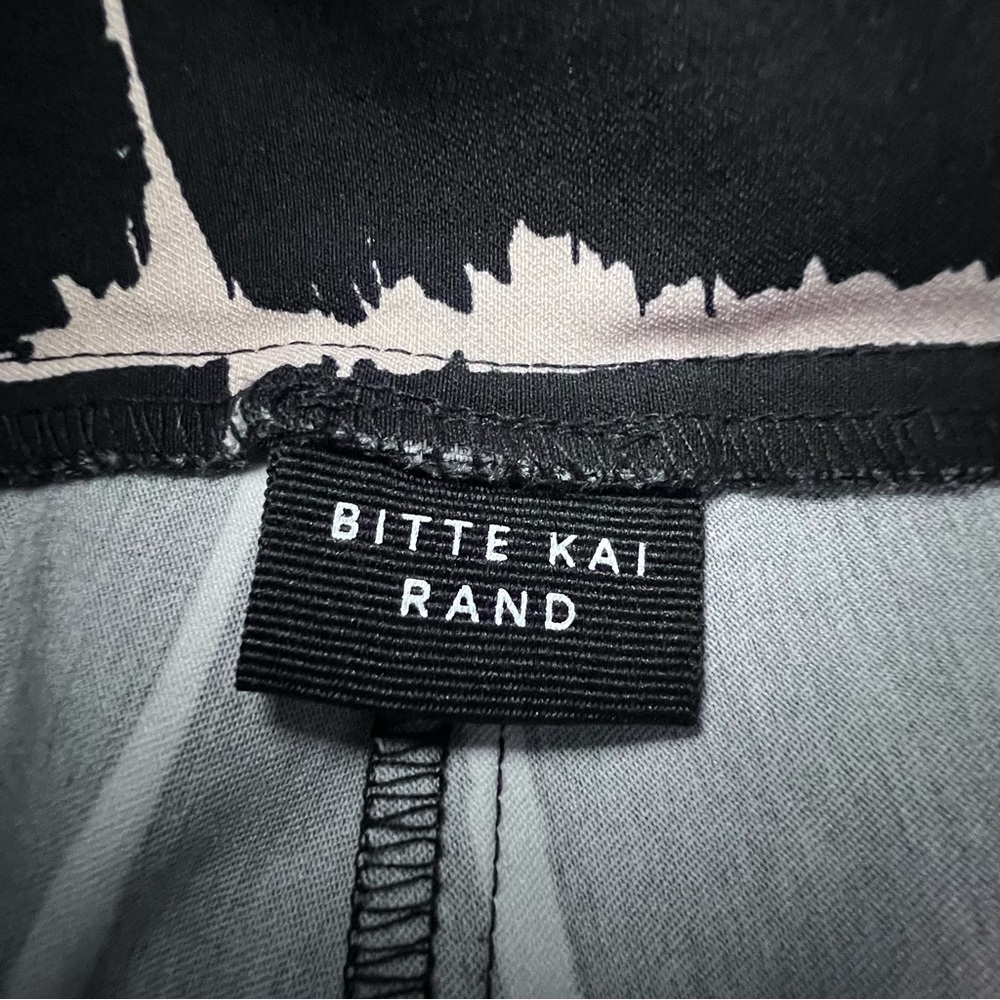 Bitte Kai Rand Magic Fold Waist Pull On Pant Black/White Grid Pattern Women's XS - Picture 10 of 13